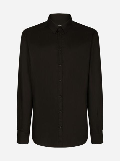 Dolce & Gabbana Striped gold cotton shirt
