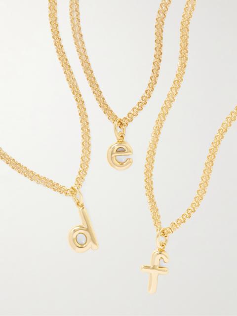 ROXANNE ASSOULIN The Puffy Initial Gold-tone Necklace
