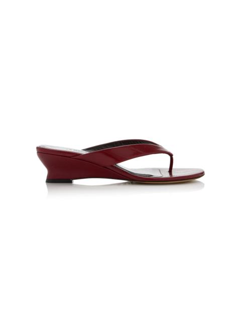 LE MONDE BÉRYL Micro Wedge Thong Sandals red