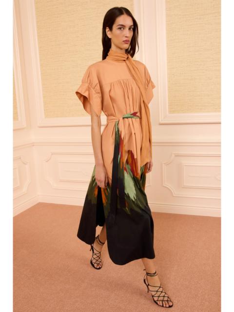 ULLA JOHNSON Studio Cotton Dress with Chiffon Tie
