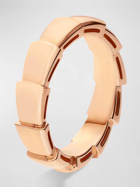 Serpenti Viper Wedding Band Ring in 18k Rose Gold, EU 56 / US 7.5