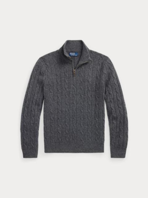 Polo Ralph Lauren Cable-Knit Cashmere Quarter-Zip Sweater