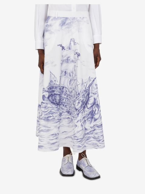 Moschino LONG POPLIN SKIRT OLIVIA
