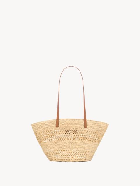 SAINT LAURENT PANIER SMALL IN RAFFIA