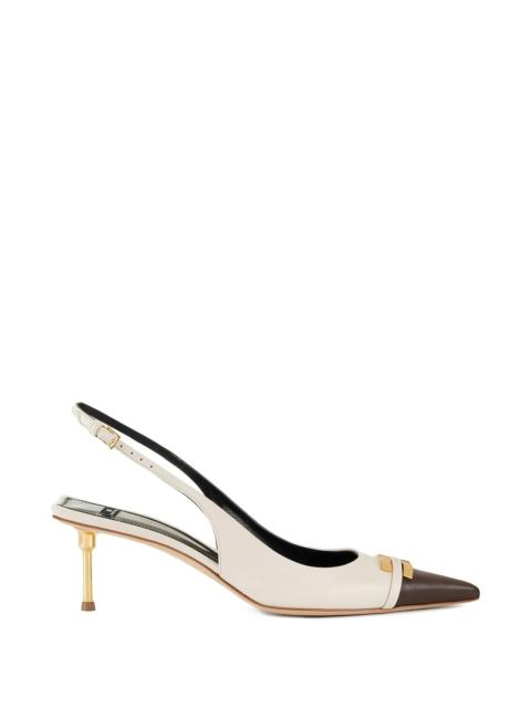 ELISABETTA FRANCHI Elisabetta Franchi Contrasting Logo-detail Slingback Pumps