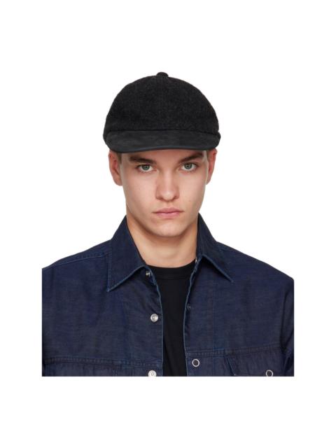 Comme des Garçons Homme Black Wool & Leather Cap