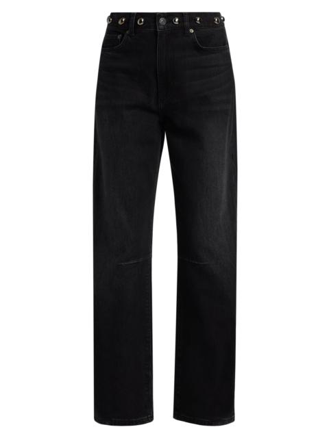 Rails Women's Samo Studded Barrel Jeans - Black Stone Studded