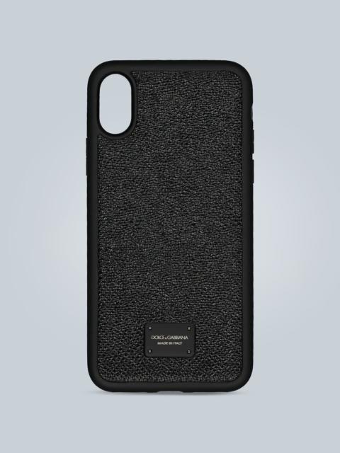 Dolce & Gabbana Dauphine leather iPhone X-XS cover