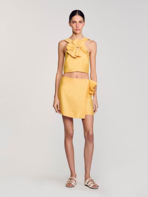 Sandro MINI SKIRT WITH RUFFLED DETAIL