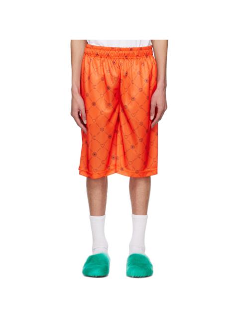 Marni Orange Printed Shorts