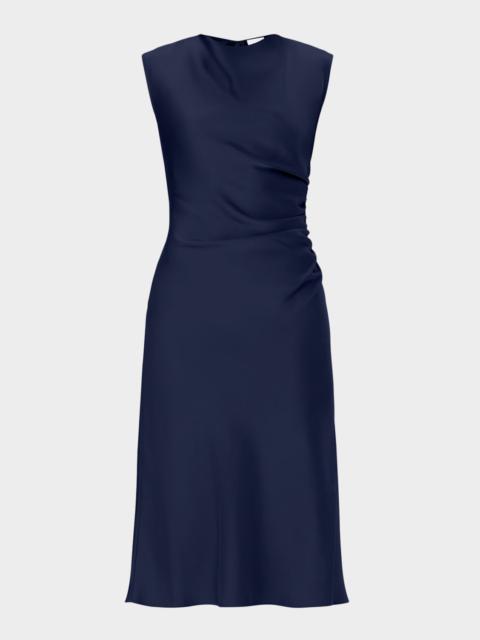 HERVE LEGER The Millie Sleeveless Cowl-Neck Satin Dress