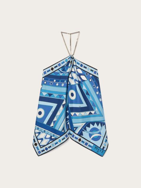 PUCCI VIVARA PRINT SLEEVELESS SILK TOP