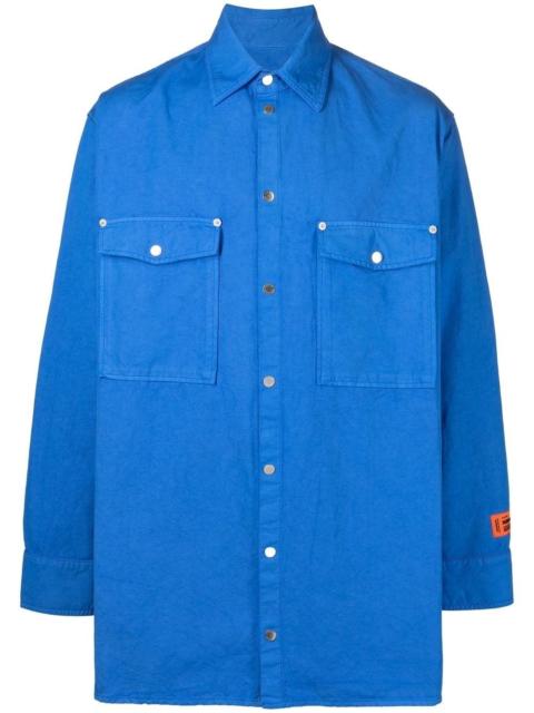 Heron Preston logo-patch button-up shirt