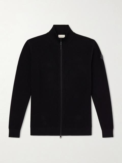 Moncler Logo-Appliquéd Cotton Zip-Up Cardigan