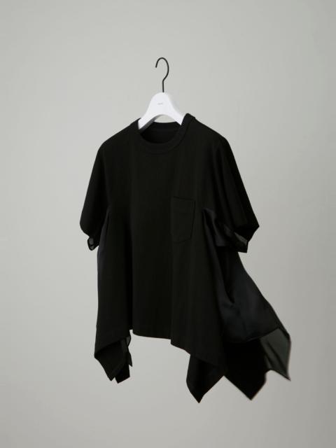 Satin x Cotton Jersey T-Shirt