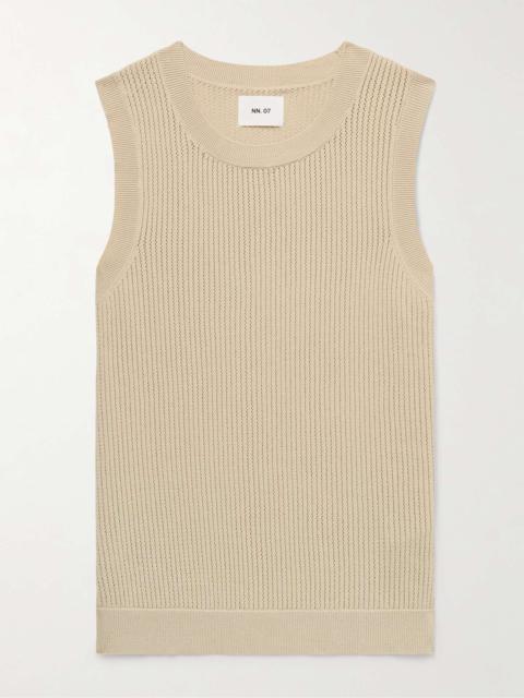 NN07 Huxley 6636 Pointelle-Knit Organic Cotton Sweater Vest