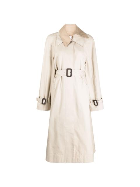 LOW CLASSIC detachable-collar belted trench-coat