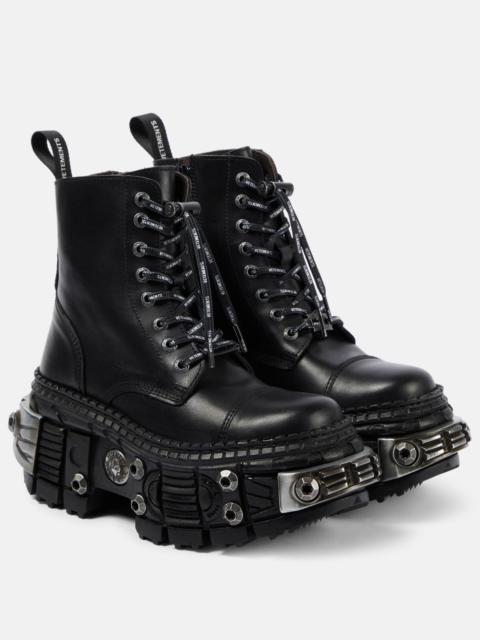 VETEMENTS x New Rock Destroyer leather boots