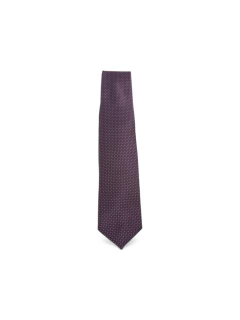 CORNELIANI geometric-pattern silk tie