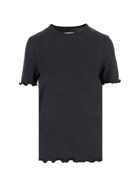 Jil Sander gathered-hems round-neck T-shirt