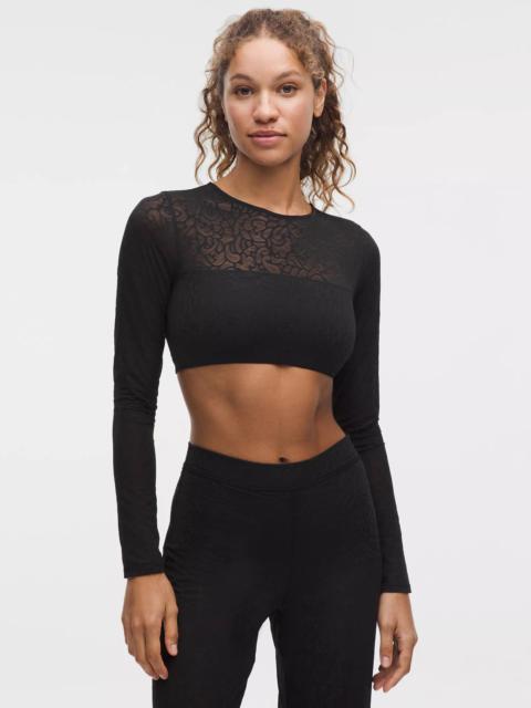 lululemon Paisley Lace Jacquard Long-Sleeve Bandeau *Light Support, A/B Cup