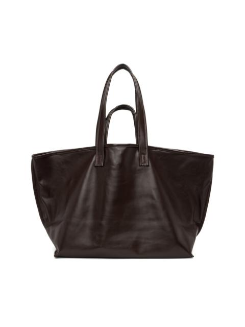 KASSL Editions Brown Lamb Leather Tote