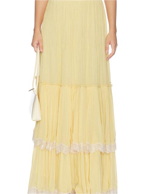 HEMANT & NANDITA Pintuck Maxi Skirt