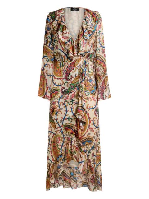 Peau D'ange ruffled paisley-print maxi dress
