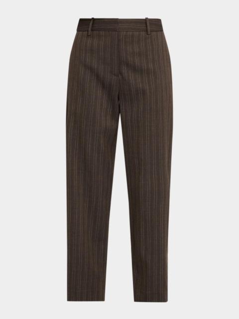 TWP Roberts Pinstriped Wool-Blend Straight-Leg Pants