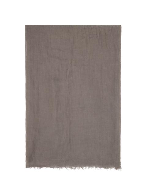 Rick Owens Gray Temple Sandy Mega Scarf