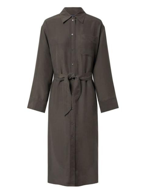 soeur belted shirt midi dress