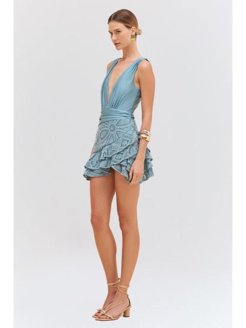 PatBO FLOWER CROCHET MINI DRESS