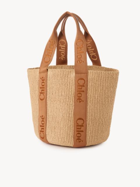 Chloé LARGE WOODY BASKET IN NATURAL FIBERS