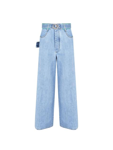 Bottega Veneta WIDE LEG LIGHT BLEACHED DENIM
