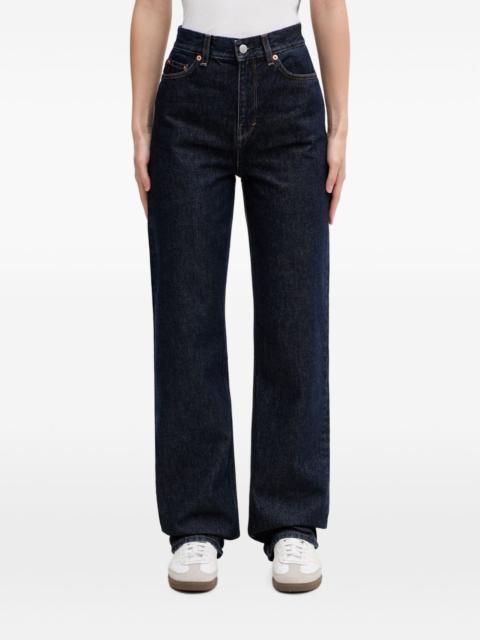 Sporty & Rich logo-patch straight-leg jeans