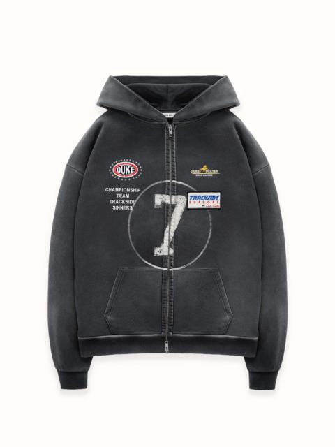 DUKE + DEXTER DR4 Eat Dirt Washed Black Zip Hoodie