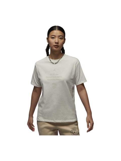 Jordan (WMNS) Air Jordan Paris Saint-Germain T-shirt Asia Sizing 'Sail' FV7749-133