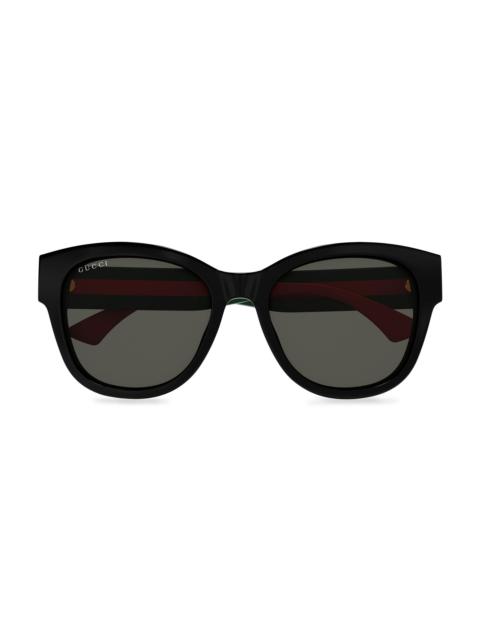 GUCCI Women's New Pop Web 56MM Butterfly Sunglasses - Red Green Black
