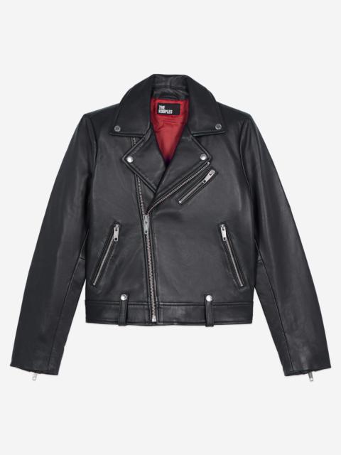 The Kooples BLACK LEATHER BIKER JACKET
