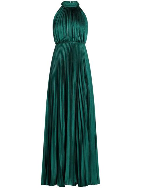 Monique Lhuillier pleated maxi dress