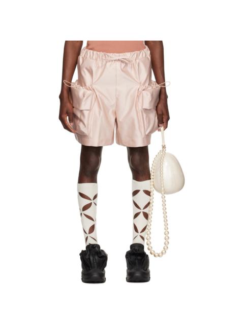 Simone Rocha Pink Cargo Flap Shorts