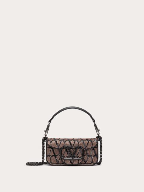 Valentino SMALL LOCÒ SHOULDER BAG WITH TOILE ICONOGRAPHE EMBROIDERY