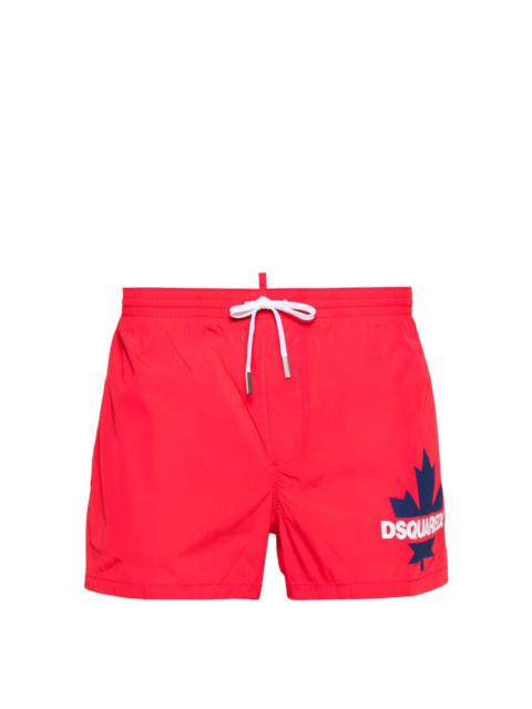 logo-print drawstring swim shorts