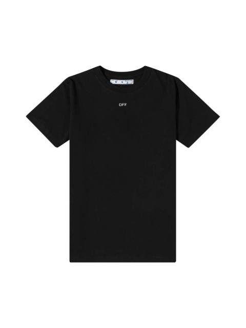 Off-White Stencil Short-Sleeve Slim Tee 'Black/White'