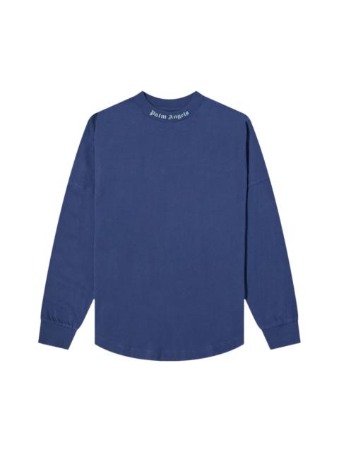 Palm Angels Classic Logo Over Long-Sleeve Tee 'Blue Iridescent'