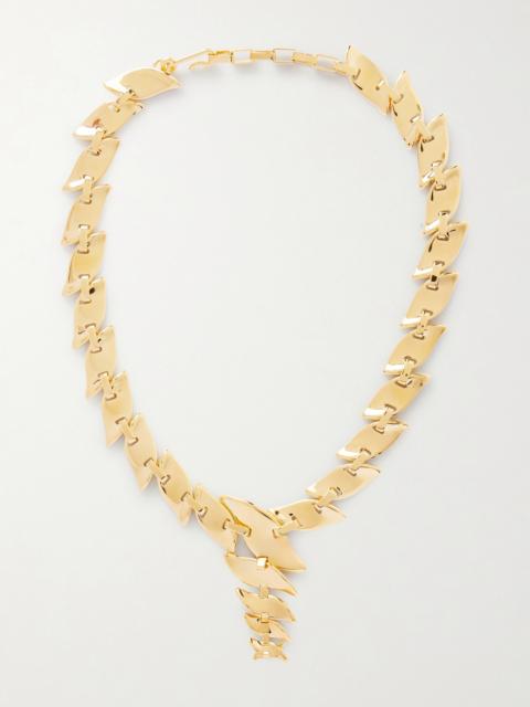 KHAITE Leaf Gold-plated Necklace
