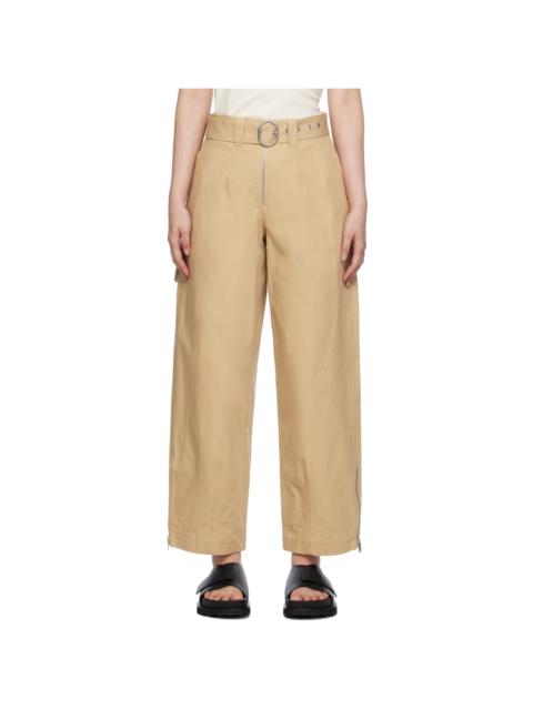 Beige Tailored Trousers