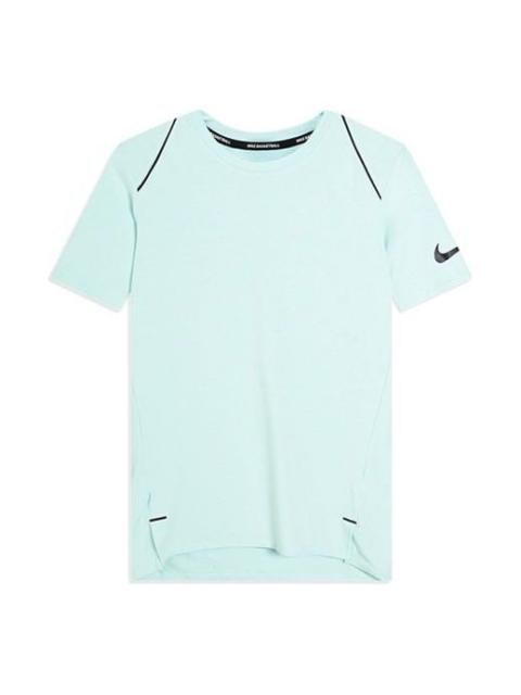Nike Men's Nike Dry Top Ss Hyperelite Elite Basketball Casual Sports Short Sleeve Green T-Shirt 895207-35