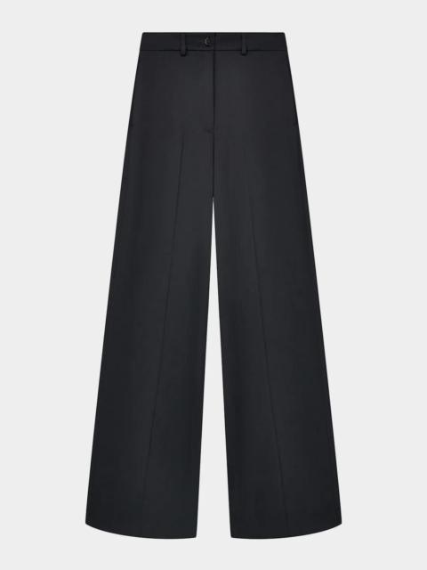 EMPORIO ARMANI Wide-Leg Satin Pants