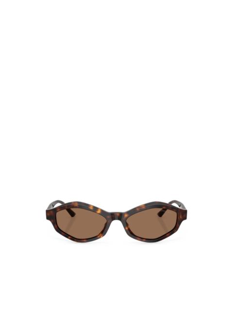 JIMMY CHOO tortoiseshell-effect geometric-frame sunglasses